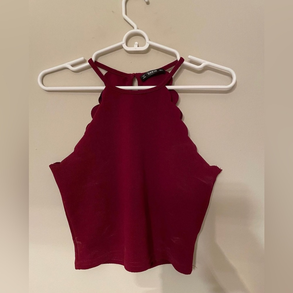 Crop Top Tank, Maroon